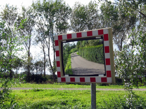 Дорожные знаки и зеркала безопасности