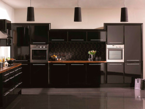 Выбор цвета для интерьера кухни (черный)